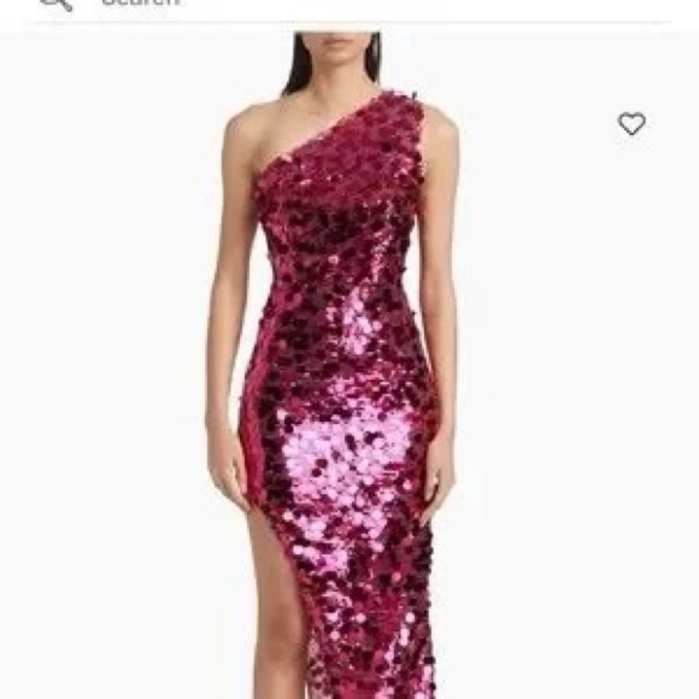 Bronx and Banco Asymmetrical Pink Sequin Cocktail Dress